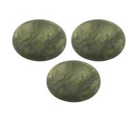 FRCOLOR Ensemble de 3 Pierres de Massage Naturelles à L'olive 5x6 Cm, Kit de Massage Spa à Domicile, Pierres Chaudes Lisses pour Visage et Corps, Outil Gua Sha Portable pour