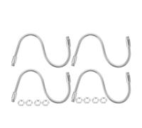 FRCOLOR Ensemble de 4 Rallonges de Pied de Micro Col de Cygne Flexibles Métalliques 6 Mm X 250 Mm, Bras D’extension Filetage Mâle-mâle M8, Support Réglable pour Studio, Podcast