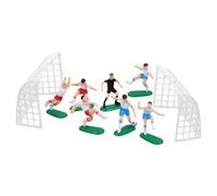 FRCOLOR Ensemble de Décorations de Gâteaux Thème du Football Figurines Miniatures en ABS Sûres Décor de Paysage Footballistique Portable pour Anniversaire et Fête Sportive Mini Décors