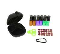 FRCOLOR Ensemble De Flacons Roll-on De 5 ML avec De Transport Portable Flacons De Parfum en Verre avec Étui De Rangement