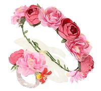 FRCOLOR Ensemble De -têtes Et Couronnes De Fleurs Pour Femmes Corsage De Mariage Bracelet Couronne De Cheveux