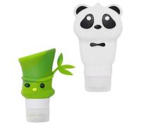 FRCOLOR Ensemble Distributeur De Voyage En Silicone - 2 Flacons De Lotion - Flacons D'émulsion - Sous- Pour Cosmétiques - Étanche Pour Les Voyages D'affaires
