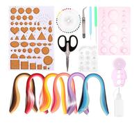 FRCOLOR Ensemble D'outils pour Quilling en Papier Soi-même 18 Pièces en Papier d'art pour Débutants pour Loisirs Créatifs la Maison et Arts Couleur Aléatoire