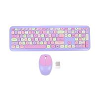 FRCOLOR Ensemble sans Fil et 3 Boutons pour Ordinateur Portable et Bureau Clavier et Souris sans Fil en ABS Ergonomiques 110 Touches pour Travail de Bureautique