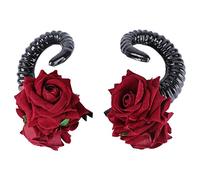 FRCOLOR Épingle À Cheveux En Corne De Mouton Pour Halloween Décoration De Cheveux Gothique À Motif De Rose Exagérée Pour Femmes
