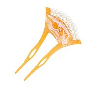 FRCOLOR épingle à cheveux en forme de U Tiare femmes accessoires de cheveux de mariée bâtons de cheveux peignoir arc hairpin hair pin hair charms coiffes de cheveux Acrylique Yellow