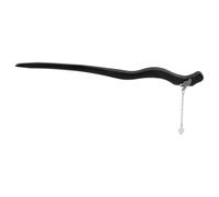 FRCOLOR Épingle à Cheveux Fixation Stable et Résistante avec Pompon Noir en Bois Style Chinois Traditionnel Élégant pour Femmes et Filles