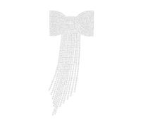 FRCOLOR Épingle à Cheveux Mariée Gland Accessoires Barrette De Cheveux De Mariage Invité Épingles Perle Clips Dentelle Policier Casque De Mariage Pour La Mariée Arc Silver Strass