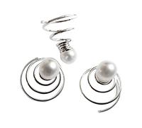 FRCOLOR Épingles à Cheveux Spirale Perles Lot de 12 et Filles Accessoire Élégant pour Mariage Spéciales Design Chic