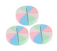 FRCOLOR Éponge De Maquillage Triangulaire Colorée 24 Pcs Lot 3 Tailles Multifonctionnelle Pour Femmes Usage Quotidien Outil Application Poudre Visage