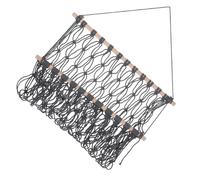 FRCOLOR Étagère Murale Suspendue Tissée Main en Coton Gris pour Chambre Garçon et Filles, Rangement Polyvalent pour Livres Jouets Déco Bohème, Hamac de Rangement Tressé Fonctionnel