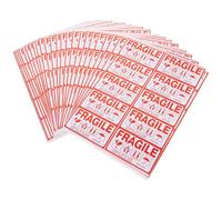 FRCOLOR Étiquettes Autocollantes Fragiles Rouges Lot de 20 Feuilles Faciles à Utiliser Papier Couché Auto-adhésif pour Expédition pour Transport de Colis Délicats
