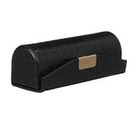 FRCOLOR Étui à Lèvres Trousse Légère et Portable en Cuir Noir avec Miroir Intégré Compact et Rangement de Rouge à Lèvres pour Occasions Spéciales