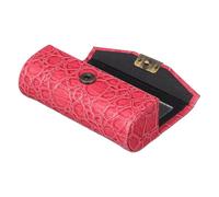 FRCOLOR Étui à Rouge à Lèvres Anti-roulement en Cuir avec Miroir Compact Trousse de Rangement Portable Dimensions 9x3,5x3,1 Cm pour Maquillage, pour Occasions Spéciales et Paquet à Main