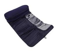 FRCOLOR Étui De Maquillage pour Pinceaux Bleu Marine Trousse Pliable De Voyage pour Cosmétiques Organisateur De Pinceaux De Maquillage Portable