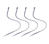 FRCOLOR Extensions de Queue de Cheval Tressées Synthétiques à Clips Lot de 4 Pièces Style Boxe Longues Résistantes à la Chaleur Couleur Bleu Brume pour Femmes et Adolescentes