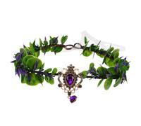 FRCOLOR Fairy Crown V Shape Floral Wedding Headpiece Handmade Lightweight Bridal Hair Accessory For Parties Photography