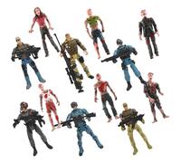 FRCOLOR Figurines d'action 12Pcs Soldats en Plastique pour Garçon et Filles Modèle de 10Cm Jouets de Simulation pour Fête d'Garçon et Filles Ensemble de Figurines Zombies