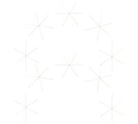 FRCOLOR Fil de Cuivre Artisanal 14,5 Cm 30 Pièces de Formes Flocons de Neige en Laiton Jaune Fil Métallique Malléable pour Décorations de Noël, Perles et Projets de Loisirs