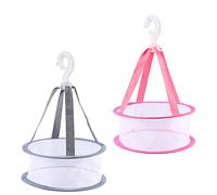 FRCOLOR Filets De Séchage Suspendus Pour Pinceaux Et Éponges De Maquillage 2 Pièces Polyester Gris Et Rouge Cintre Pour Accessoires Cosmétiques Rangement Et Séchage