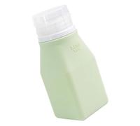 FRCOLOR Flacons De Shampoing Et D'après-shampoing De Voyage En Silicone 100ml Carré Vert, Distributeur De Savonnette Rechargeable Compact Pour Salle De Bain Et Trousse De Toilette