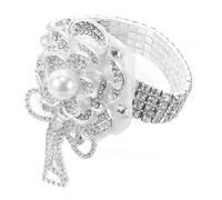 FRCOLOR Fleur De Poignet De Mariée Clé Faire La Fête Bracelet De Corsage Pour Bal De Être Mariages Fleurs Tourbillon De Poignet Corsage De Poignet Fleur De Bal Petit Strass