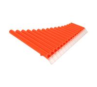 FRCOLOR Flûte de Pan 16 Tubes e Do Orange pour Débutants, Instrument de Musique Traditionnel en Bois, Apprentissage et Enseignement, Portable, Son Clair, Adapté aux Garçon et Filles