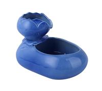 FRCOLOR Fontaine à Eau pour Chat USB Céramique Lotus Bleue Distributeur Circulant Sécurisé et Bol Abreuvement pour Animaux Domestiques