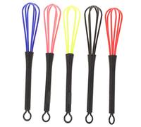 FRCOLOR Fouet à Ballon En Plastique 5 Pièces Agitateur à Teinture De Salon Outil De Mélange Pour Cheveux Couleur Aléatoire Longueur 18,4 Cm Pratique Cuisine Coiffure