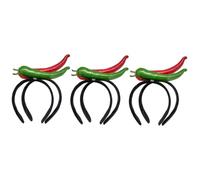 FRCOLOR Gamme Piment Doux 6 Pièces Bandeau Élastiques à Cheveux Enfants -tête Végétal De Simulation Fête Des Enfants Cerceau De Cheveux De Dessin Animé Pour Enfants Accessoire Abdos