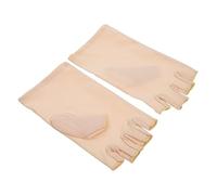 FRCOLOR Gants De Protection Uv Pour Manucure Gants Anti-uv Gel Mitaines Sans Doigts Pour Art Des Ongles Couleur Beige