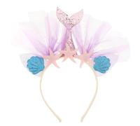 Frcolor Glitter Bandeau de Sirène avec Maille Princesse pour Fille - Cheveux Fête Favors Headband (Tour de Taille)