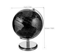 FRCOLOR Globe de Bureau Élégant Européen avec Support Blanc Décoration Raffinée pour Maison et Bureau Globe Terrestre Rotatif Anglais pour Apprentissage Géographique
