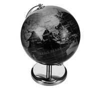 FRCOLOR Globe Décoratif Européen avec Support Blanc et Noir Globe de Bureau Élégant pour Décoration Maison et Salle de Classe pour Apprentissage Géographique
