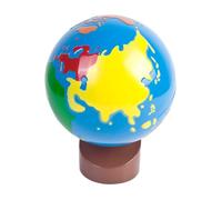 FRCOLOR Globe Terrestre Décoratif Coloré pour Garçon et Filles Éducatif D’Éveil Accessoire D’Apprentissage Géographie Taille Moyenne Matériaux Sûrs Yeux pour Éveil et Apprentissage