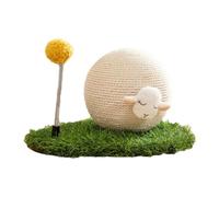 FRCOLOR Griffoir en Sisal pour Chat Balle à Griffer Résistante en Corde Naturelle, Interactif pour Animaux, Accessoire Petit Format pour Protéger Meubles et Stimuler Griffes