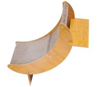 FRCOLOR Griffoir Lune pour Chat, Planche Résistante, Bois et Carton | Usage Intérieur, Protège le Canapé, Décor Soigné, pour Chats Domestiques, Finition Or