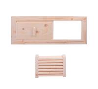 FRCOLOR Grille D'aération de Sauna en Bois Beige pour Cabine Sauna et Hammam Volet de Ventilation Résistant à L'humidité Surface Lisse Kit 1 Set