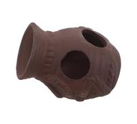 FRCOLOR Grotte Cachette en Céramique pour Aquarium 9 X 6,5 X 6,5 Cm, Tunnel Refuge pour Poissons et Crevettes, Décoration Solide pour Élevage et Habitat Aquatique D’Eau Douce