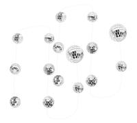 FRCOLOR Guirlandes de Boules Disco Miroir à Suspendre 2 Pièces, Décoration Soirée Disco Lumineuse, Boules à Facettes Réfléchissantes pour Fête, Mariage et Anniversaire