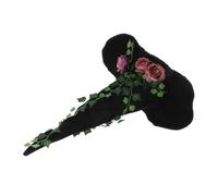 FRCOLOR Halloween Chapeau Noir Chapeau De Sorcière Halloween Sorcière Fantaisie Chapeaux De Sorcière Costume De Sorcière Femmes Méchante Sorcière De L'Ouest Costume Fleur Chapeau De