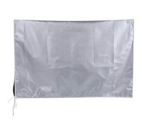FRCOLOR Housse de Climatiseur Extérieur Protection Pluie en Polyester Argenté 5 Côtés Installation sans Outil Poussière et Soleil pour Unité de Climatisation Maison