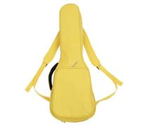 FRCOLOR Housse de Transport pour Ukulélé 4 Cordes 26/27 Pouces en Toile Épaissie Doublure Rembourrée Jaune Pochette Légère Imperméable Adaptée aux Accessoires et Voyages