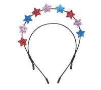FRCOLOR Independence Day Star Head Hoop cerceau de cheveux scintillant accessoires de la fête de l'indépendance bandeau de la fête de l'indépendance américaine bandeau patriotique Accueil