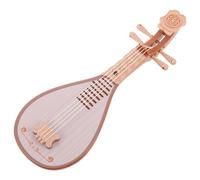 FRCOLOR Instrument à Cordes Pipa Traditionnel Plastique Blanc Modèle Ludique de Luth Chinois pour Garçon Fille Musical Éducatif Accessoire Photo et Performance Scénique