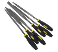 FRCOLOR Jeu de 6 Limes à Main en Acier pour Travail du Bois et Métal, Mini Lime 5mm X 180mm, Ensemble Compact et Portable pour Menuiserie, Outillage Main Professionnel, Outils Précis
