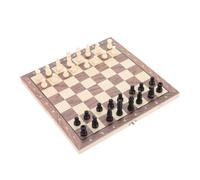 FRCOLOR Jeu Échec Bois Pliable avec Échiquier Portable pour Garçon Fille Garçons Filles Éducatif International