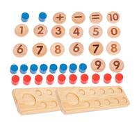 FRCOLOR Jeu Éducatif Bois pour Garçon Fille Ans Mathématique pour Apprendre à Compter Développer la Cognition Motricité Cadeau Pédagogique Montessori