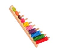 FRCOLOR Jeu Éducatif Bois pour Garçon Fille Mathématique Blocs de Construction Large Apprentissage Précoce des Additions et Soustractions Éducatif pour Garçons et Filles Dès Ans