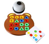 FRCOLOR Jeu Éducatif Formes Géométriques pour Tout Petits Sensoriel Montessori Développement Motricité Fine et Coordination Œil Main Interaction Parent Garçon Fille Coffret Double Joueur